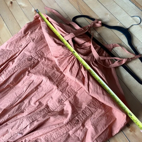 Ulla Johnson Sz 14 Joni Orange Clay Cotton Midi Dress - Picture 10 of 11